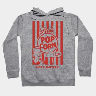 Fresh Popcorn Sign Costume for Halloween Funny Retro Vintage Hoodie